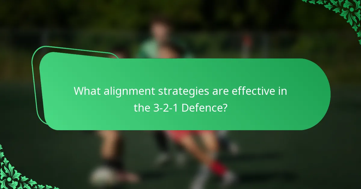 What alignment strategies are effective in the 3-2-1 Defence?