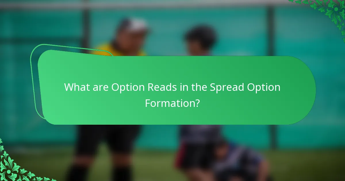 What are Option Reads in the Spread Option Formation?